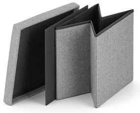 Skladacia taburetka sivá L sivá