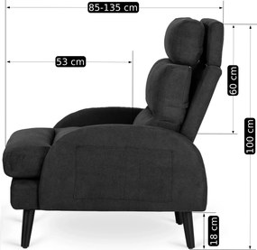 PROXIMA.store - Sklápacie kreslo HENRY FARBA: hnedá