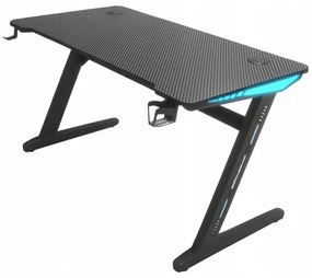 Gamingový stôl s RGB LED podsvietením čierny Šírka: 60 cm | Dĺžka: 120 cm