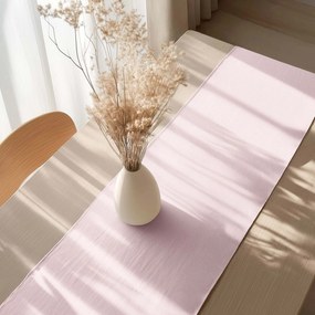 Goldea behúň na stôl z ľanovej zmesi - púdrovo ružový 35x140 cm