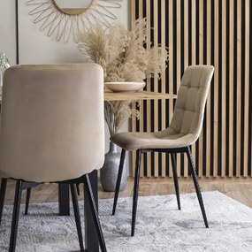 PROXIMA.store - Čalúnená jedálenská stolička PERU FARBA: ružová, FARBA NÔH: čierna