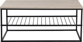 Konferenčný stôl Asude - Black, Travertine