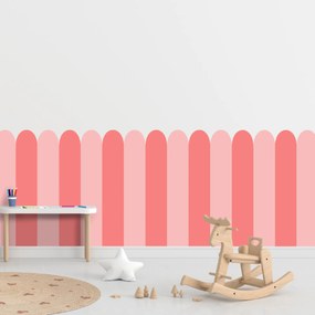 60x100cm Oblúk - Ružová farba - textilná nálepka na stenu Farba: Kombinácia, Veľkosť: 100 cm