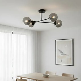 Brilagi - Prisadený luster MALIVA 4xE14/15W/230V čierny/dymový