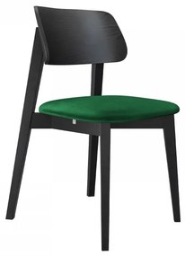 Čalúnená jedálenská stolička KT63, Dostupné poťahy: Magic Velvet 2217, Farby: czarny