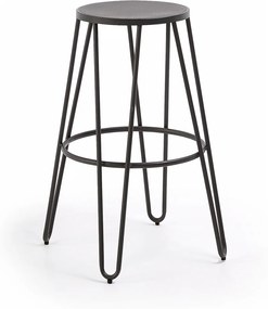 Grafitová Tmavošedá barová stolička Mallone 76 × 45 × 45 cm LA FORMA