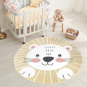 Dekorstudio ANIME detský kruhový koberec - lev 897 Priemer koberca: 120cm