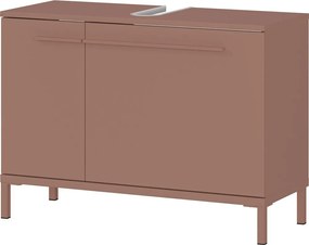 Hnedá matná skrinka pod umývadlo 80x59 cm Laurino – Germania