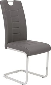 Jedálenská stolička Ruby, šedá ekokoža