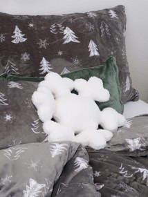 Vianočný vankúšik - Snehová vločka biela