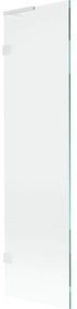 Mexen Lunar L, 1-krídlová vaňová zástena 50 x 150 cm, 8mm číre sklo, biely profil, 897L-050-000-20-00