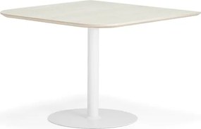 Stôl METRIC, zaoblené rohy, 1000x1000x720 mm, biela/jaseň