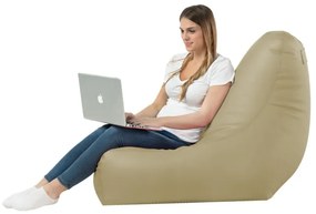 Kreslo Bali ekokoža zemité béžové