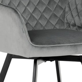 Jedálenská stolička zamatová, sivá DCH-425 GREY4