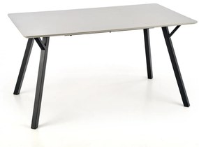 Jedálenský stôl Balrog svetlo sivý/čierny