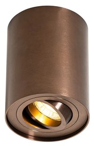 Moderné stropné bodové svietidlo tmavé bronzové otočné a sklopné - Rondoo Up
