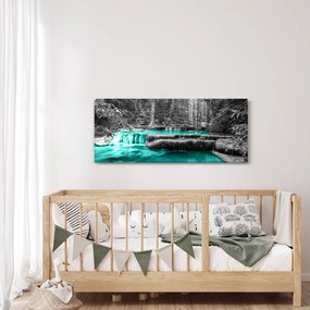 Obraz - Zimná rieka (120x50 cm)