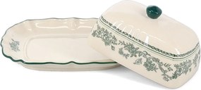 Zelená/slonovinová porcelánová nádobka na maslo Cyril – S|P Collection