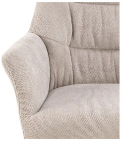 Béžové čalúnené jedálenské kreslo s podrúčkami Alonso – Actona