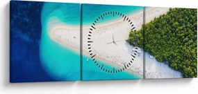 Obraz - Ostrav Hvar, Chorvátsko (s hodinami) (90x30 cm)