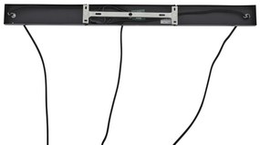 Dizajnové závesné svietidlo čierne s dúhovým sklom obdĺžnikové 3-svetlá - Mallon