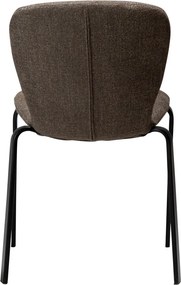 Hnedá čalúnená jedálenská stolička Heap – DAN-FORM Denmark