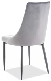 Jedálenská stolička Trix B Velvet, sivá