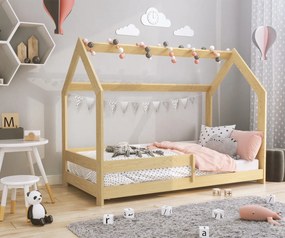 Detská posteľ DOMČEK D5 80x160cm masív borovica | AMI Nábytok