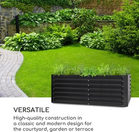 Blumfeldt High Grow Straight, vyvýšený záhon, 200 x 60 x 100 cm, 1200 l, oceľ