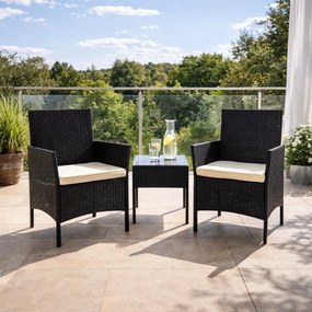Záhradný ratanový nábytok - set 2 kreslá + stolík