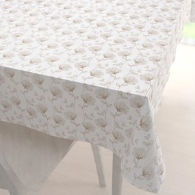 Biante Bavlnený obdĺžnikový obrus Sandra SA-252 Béžové poľné kvety 80x120 cm