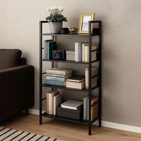 Regál VARBERG 125x60 cm černý