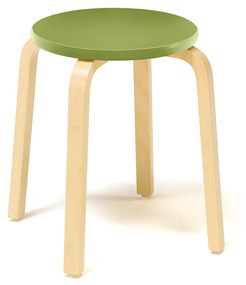 Drevená stolička NEMO, V 430 mm, breza, zelená