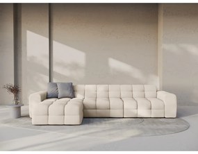 Béžová rohová pohovka (ľavý roh/s leňoškou) Kendal – Micadoni