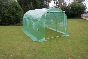 Bauerkraft Fóliový skleník 4x2,5x2 m 10 m² kovový rám UV fólia - zelený