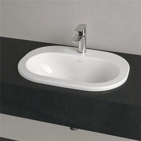 VILLEROY &amp; BOCH O.novo zápustné umývadlo s otvorom, bez prepadu, 560 x 405 mm, biela alpská, 41615701