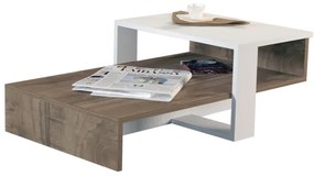 Konferenčný stolík CHAIN 90x43,6 cm hnedá/biela