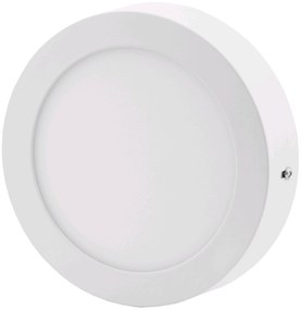 AVIDE Prisadený stropný LED panel, 12W, teplá biela, 17cm, okrúhly, biely