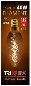 Žiarovka Carbon filament E14 C35