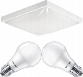 LED stropné svietidlo 2xE27 + 2x žiarovka Philips E27 10W