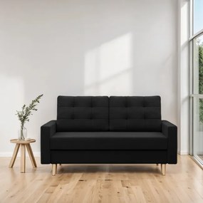 Dvojmiestna pohovka BLANK Comfort rozkladacia, čierna