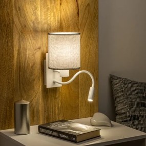 Brilagi - LED Nástenná lampa NUBILA 1xE27/25W/230V + LED/3W biela/šedá