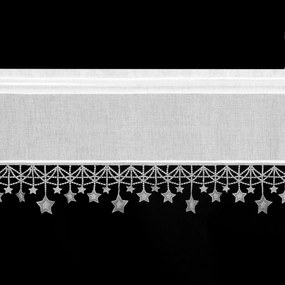 EUROFIRANY KRÁTKA VIANOČNÁ ZÁCLONA NA PÁSKE XMAS 60X150 CM HVIEZDY