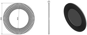 Sapho Sapho, PRIDE zrkadlo v ráme, priemer 90cm, strieborná, PD902