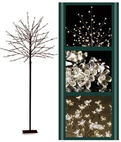 Supplies Ozdobný Vianočný stromček 200xLED 150 cm - čierna farba