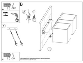 Sollux SL.0658 - Nástenné svietidlo QUAD 2xG9/40W/230V šedá