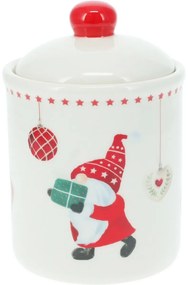 Keramická dóza s viečkom Vianočný škriatok