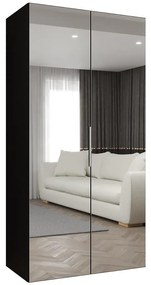 Skriňa Marbella III 100 čierna/strieborný