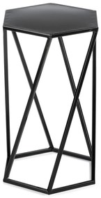 STOJAN NA KVETINÁČ HEXAGON 40X24X27 CM ČIERNA