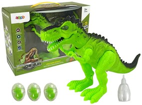 LEAN TOYS Interaktívny dinosaurus na batérie s projektorom neonový